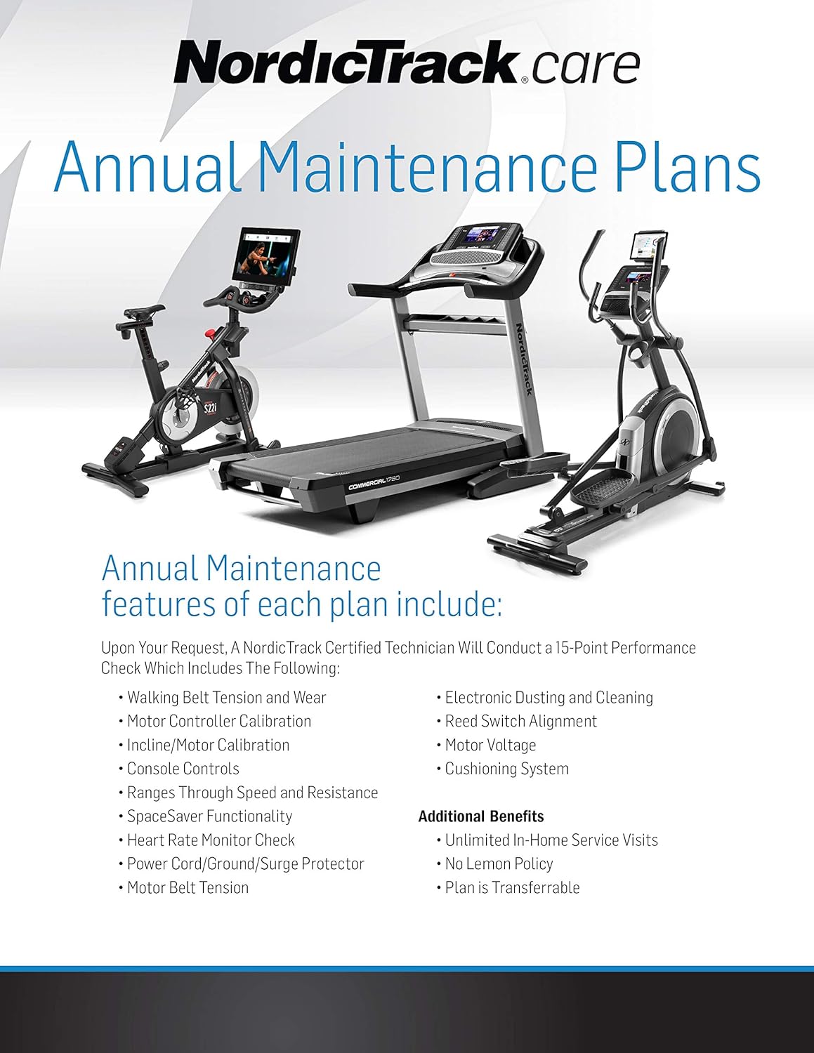 3-Year Annual Maintenance Plan for Fitness Equipment A73304