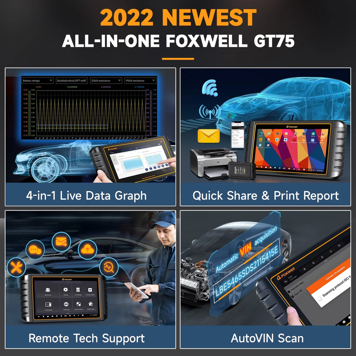 Automotive Bi-directional Diagnostic Scan Tool OBD2 Scanner Y386