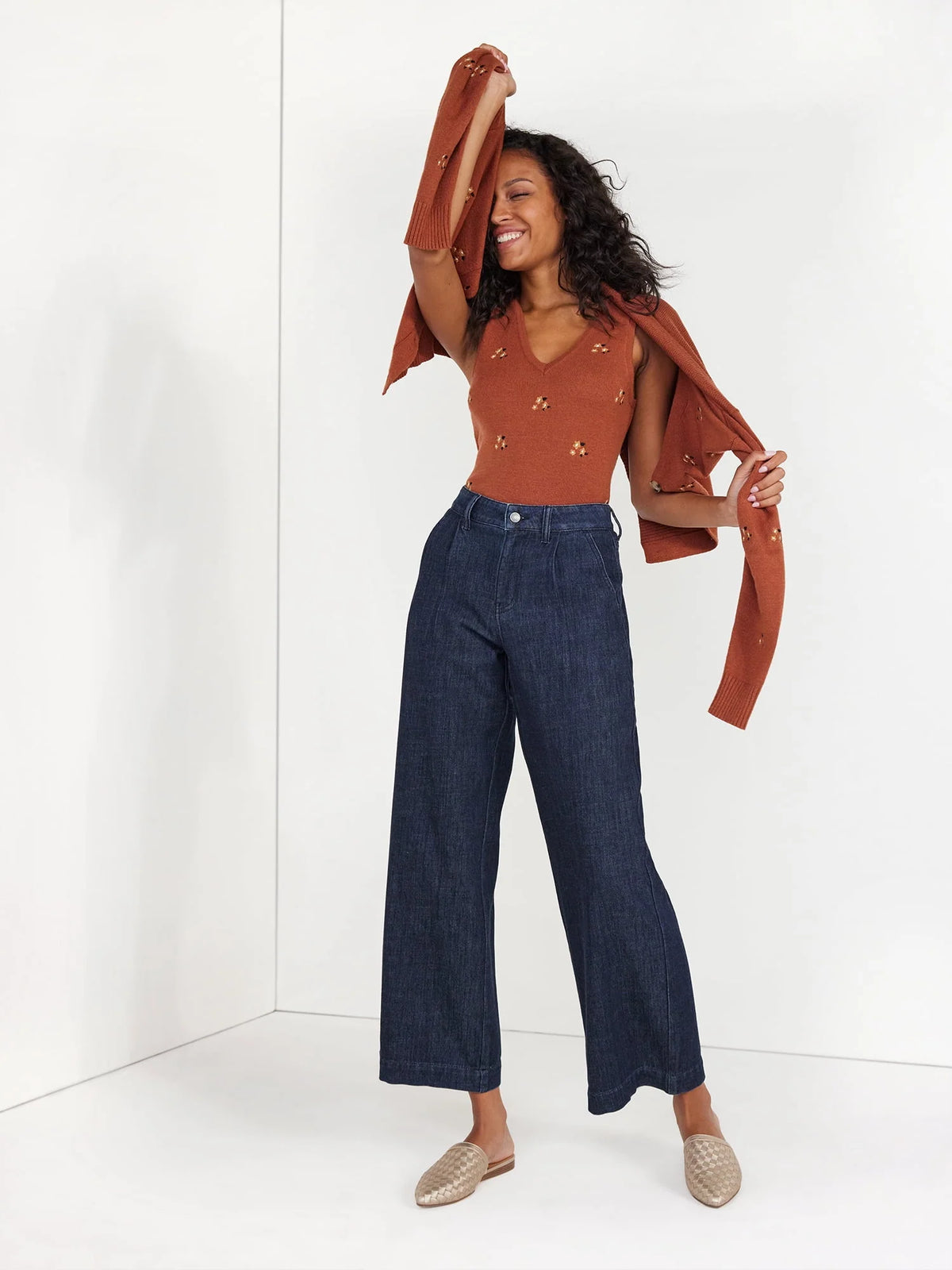 High Rise Wide Leg Trouser Jeans Y69675