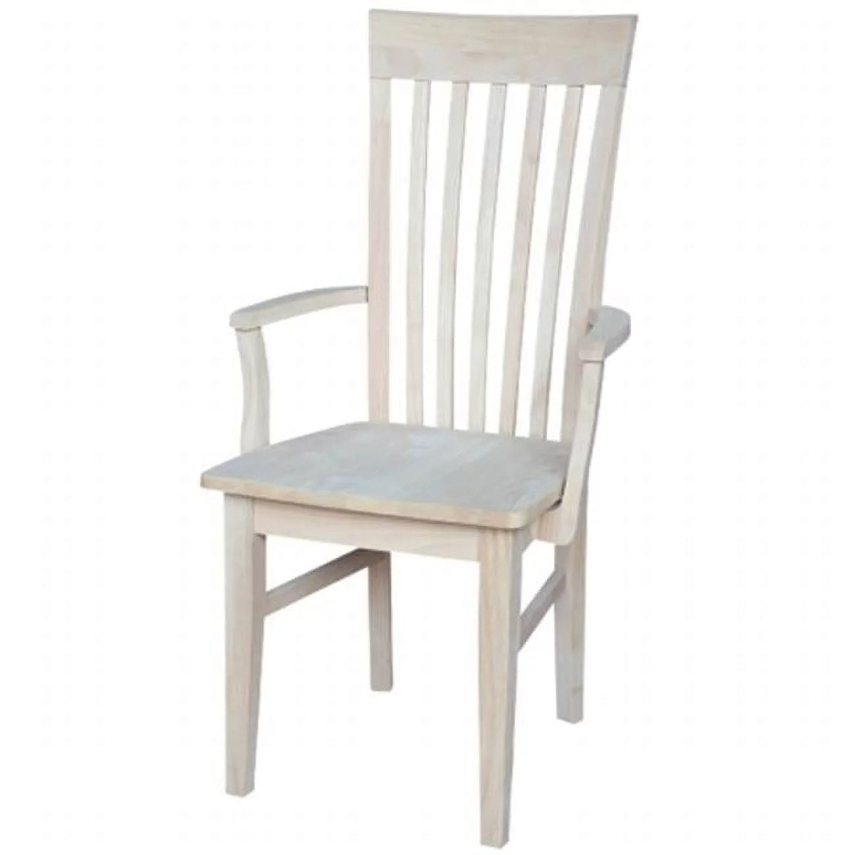 Unfinished Tall Chair with Arms O40285