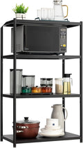 27.5 Inch 4 Tire Metal Wire Storage Shelf Black Utility Rack, Pack of 2 Q74614