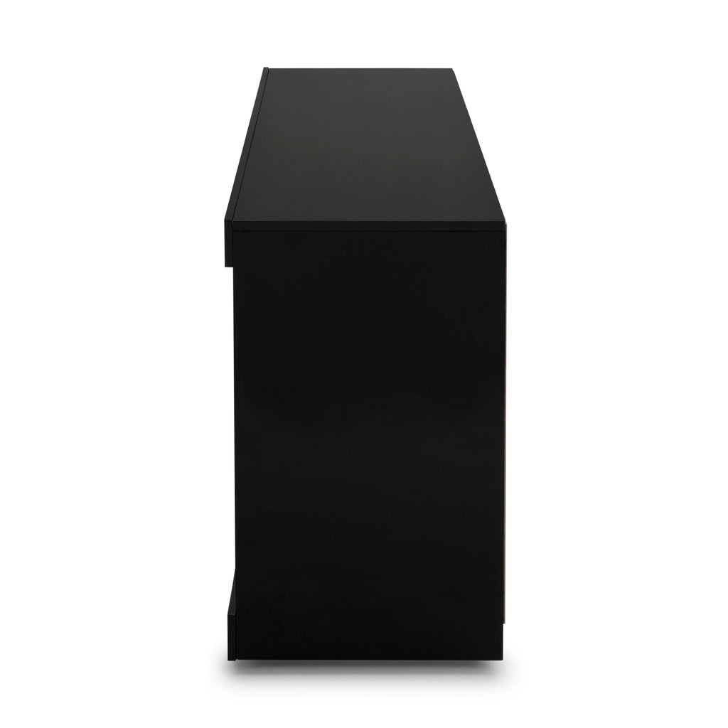 Black Wooden TV Stand with Sliding Door M72907